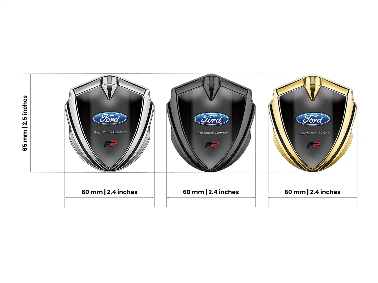 Ford High End Auto Logo Abzeichen Renn Look Strahlend